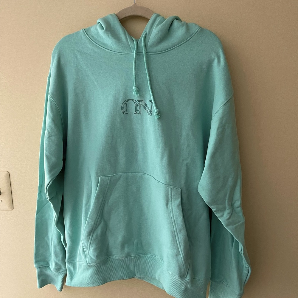 BTS Pop Up "ON" Women’s Hoodie Sweatshirt Mint Size XL